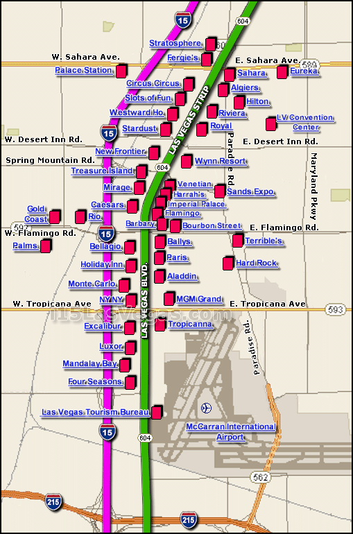 Interactive Las Vegas Strip Maps