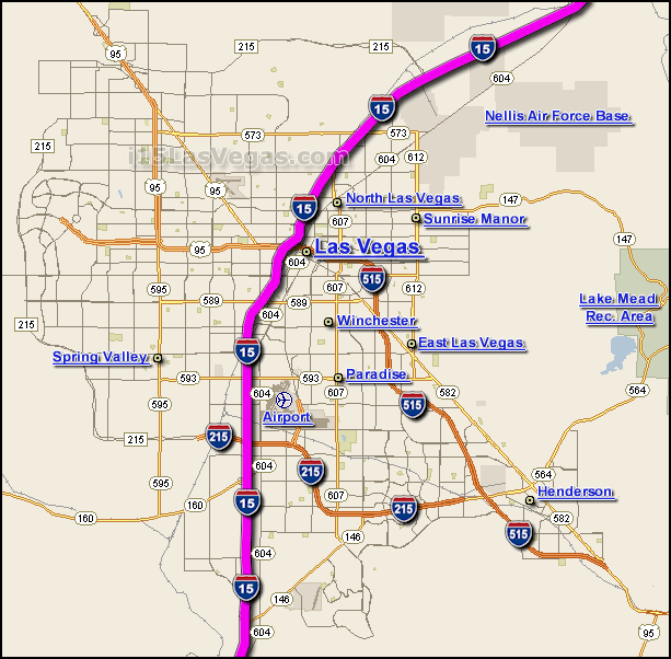 Detailed Las Vegas city strip map, Las Vegas, Nevada state, USA, Maps  of the USA